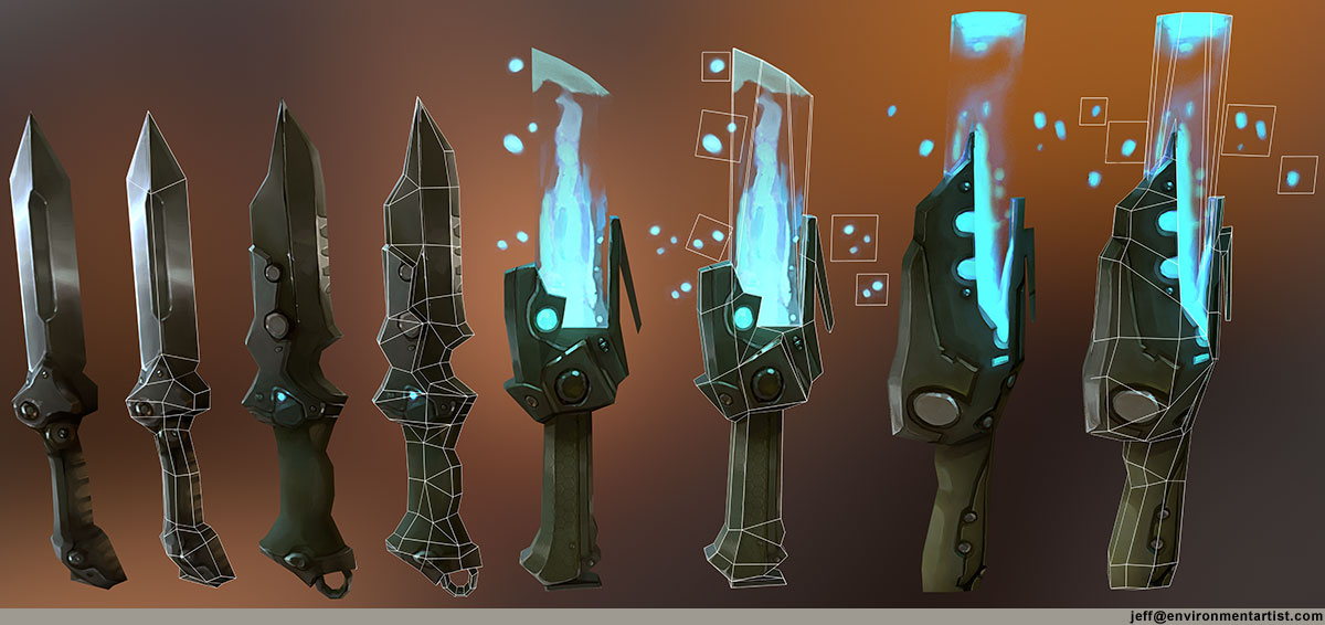knives model & texture (concept by Pavel Savchuk)